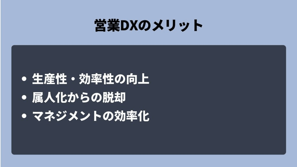 営業DXのメリット