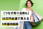 【つなぎ売り活用も】30万円未満で買える9月優待銘柄