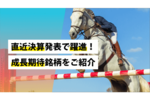 直近決算発表で躍進!成長期待銘柄をご紹介