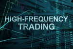 Words High-frequency trading with the financial data on the background.