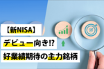 【新NISA】デビュー向き!?好業績期待の主力銘柄