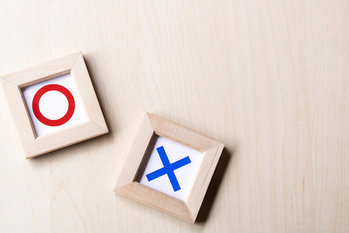 評価しない,丸,まる,バツ