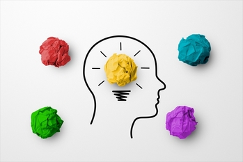 Concept creative idea and innovation. 