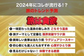 星野リゾートが2024年の旅を予測～トレンドは「旅は貪欲」～