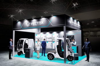 3輪EVの利便性がアップ！　ベクトリクスがオートモーティブワールドに出展
