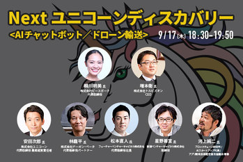 綱川明美 氏＆増本衛 氏＆安田次郎 氏＆林龍平 氏＆松本直人 氏＆星野善宣 氏＆河上純二 氏