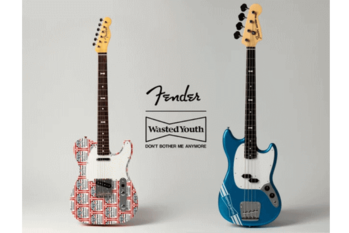 「フェンダー」が「ウェイステッドユース」とコラボしたギターとベースを数量限定で発売
