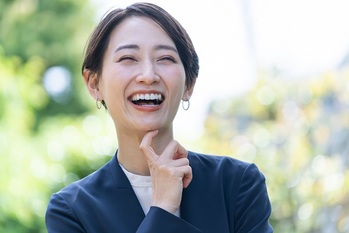 笑顔,女性