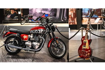 エルヴィス・プレスリーのトライアンフとギブソン・レスポールが落札