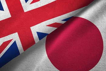 イギリスと日本の国旗