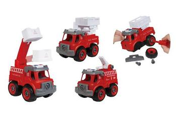 はたらく車が勢ぞろい！車や道路を組み立てて消防車やミキサー車を走らせよう！