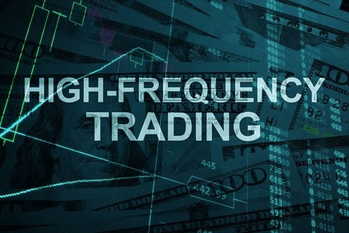 Words High-frequency trading with the financial data on the background.