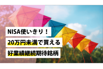 NISA使いきり！20万円未満で買える好業績継続期待銘柄