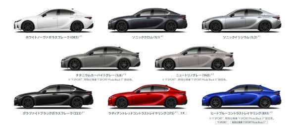 スポーティな内外装デザインと走る楽しさを熟成した進化版レクサスISが発売。特別仕様車の“F SPORT Mode Black Ⅴ”も登場