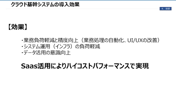 システム構築の効果