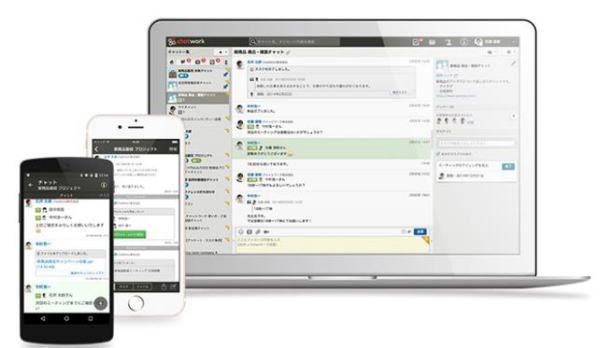 チャットワークはクラウドを利用しているので、さまざまなデバイスから利用できる