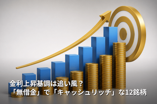金利上昇基調は追い風？「無借金」で「キャッシュリッチ」な12銘柄 