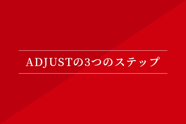 ADJUSTの3つのステップ