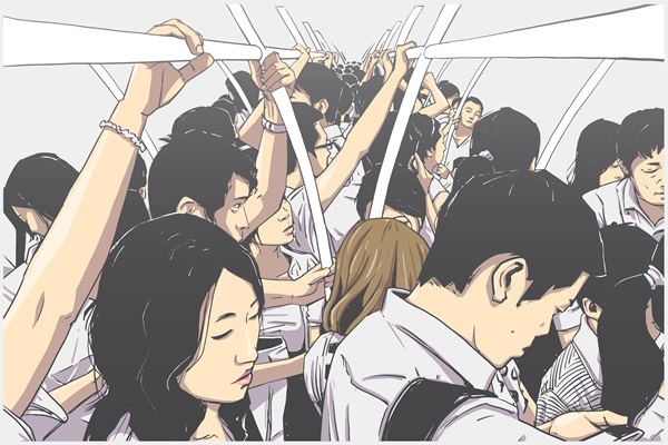 満員電車,快適な通勤,サービス