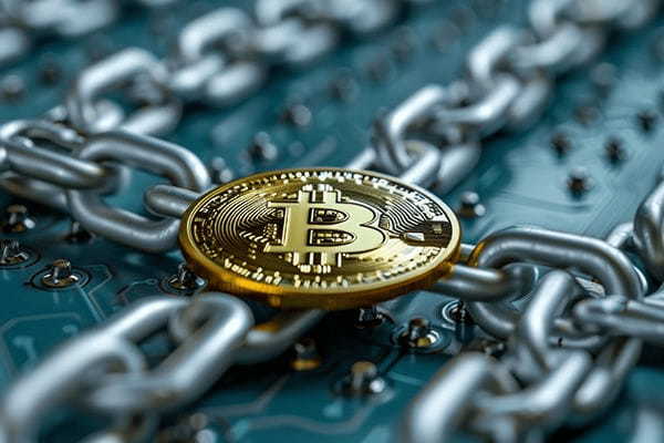Cryptocurrency Blockchain Concept: Digital Encryption and Security