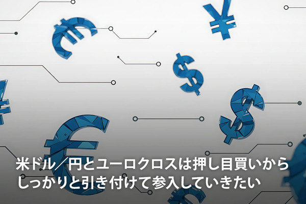 米ドル／円とユーロクロスは押し目買いからしっかりと引き付けて参入していきたい