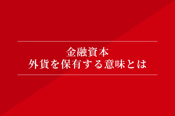 金融資本 外貨を保有する意味とは