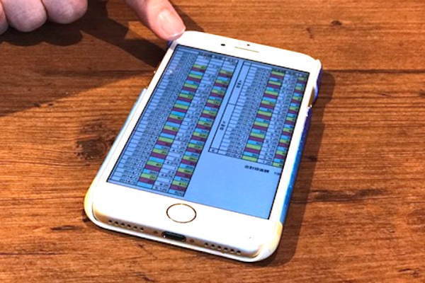 Oさんが一時、スマホの待受け画面にしていた貯金計画表(写真=筆者撮影)