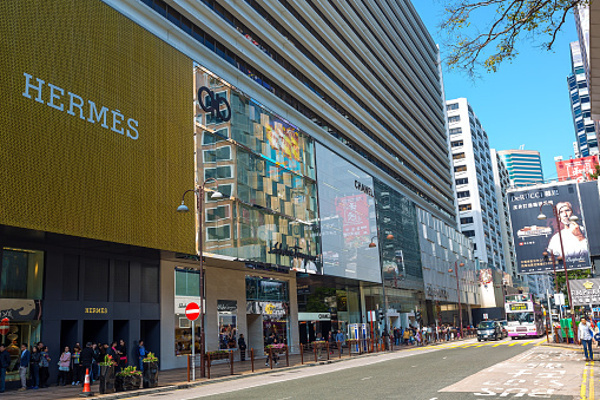 Canton Road in Tsim Sha Tsui, Hong Kong