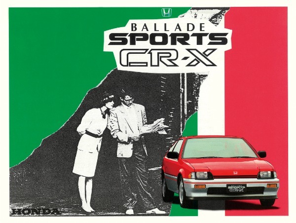 【岡崎宏司カーズCARS／CD名車100選】超キュート！ 2人のためのFFライトウェイトスポーツを標榜した「1983年ホンダ・バラードスポーツCR-X（E-AF型）」の鮮烈造形