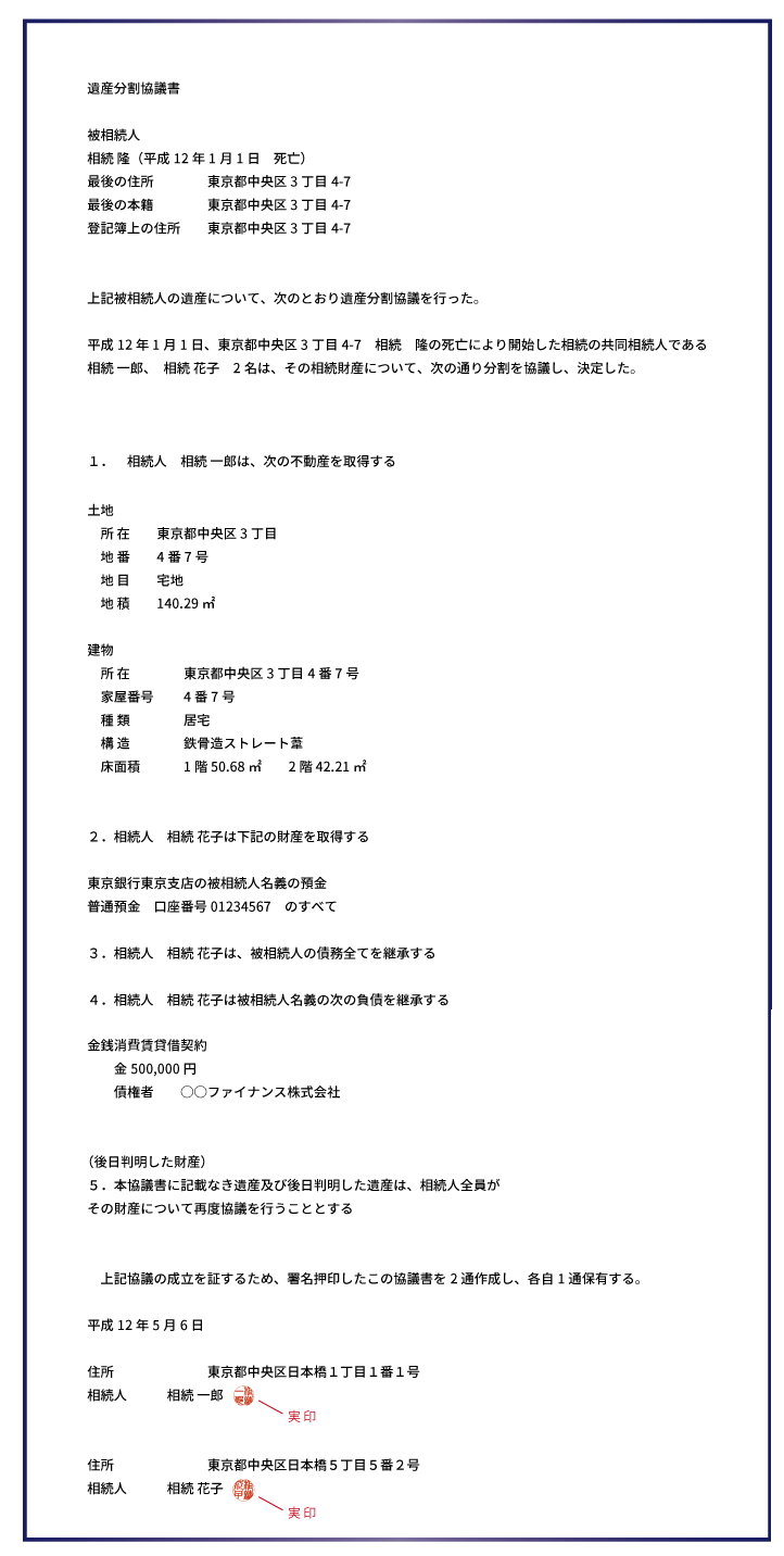 ひな形をダウンロードして完全解説！遺産分割協議書の書き方の決定版