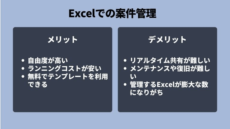 Excelで案件管理を行う3つのメリット