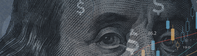 Closeup Benjamin Franklin face on USD banknote