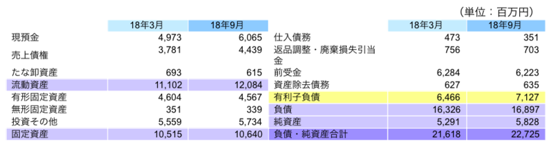 主要BS項目